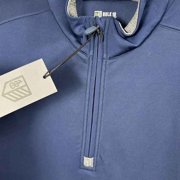 Bobby Jones Rule 18 Performance Fabric Navy Quarter Zip Vest size XL. NWT. - Picture 5 of 12